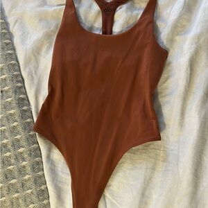 ALO Yoga Bodysuit in Chocolate Brown